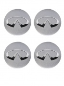 Наклейки на диски NZD 074-01 "Инфинити" серебряная металл